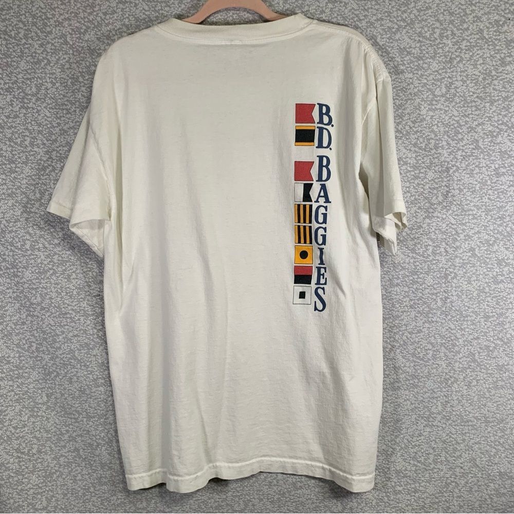 BD BAGGIES Vintage Gym Baggs Sailing Club Flags T Shirt USA Single Stich Med - Picture 9 of 12